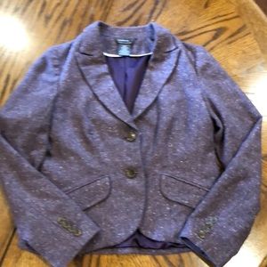 Purple tweed blazer